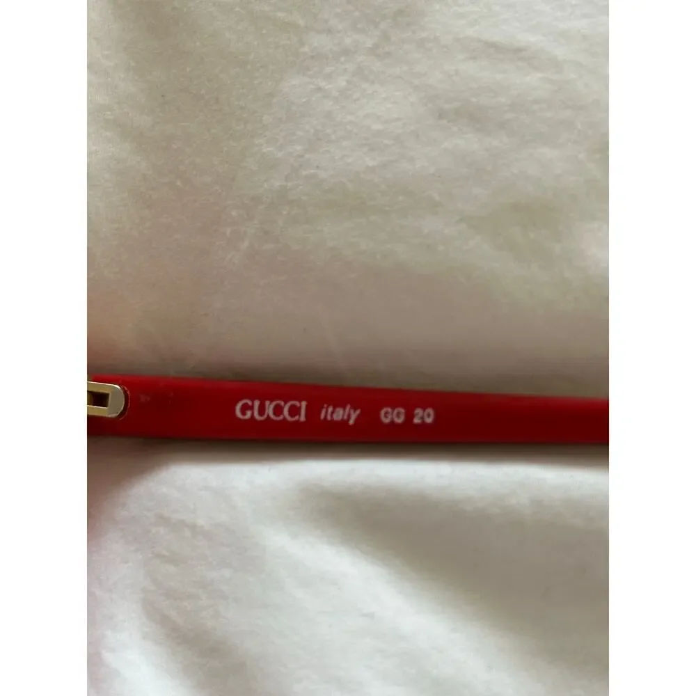 Gucci Women's Red Plastic Oversized Tinted Sunglasses